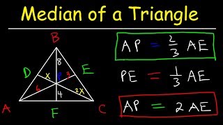 Median of a Triangle Formula Example Problems Properties Definition Geometry Midpoint amp Centroi [upl. by Sitnik]