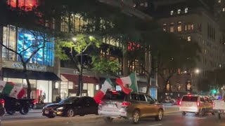 Así se festejo la independencia de México en Chicago banderas y caravanas [upl. by Hannala473]