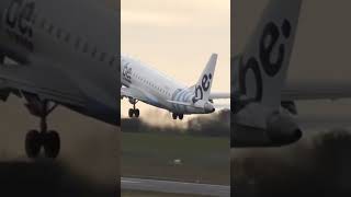 Flybe Embraer ERJ175 Dep to Amsterdam travel aviation airport embraer dsa pilot [upl. by Debee315]