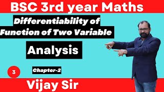 Differentiability of functions of two variables for Bsc3rd year maths \ L3 [upl. by Maice]