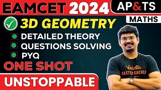 3D Geometry One Shot  Maths  EAMCET 2024  Telangana and AP  Goutham Sir [upl. by Kenny161]