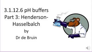 pH buffer calculations with the HendersonHasselbalch equation [upl. by Arriec911]