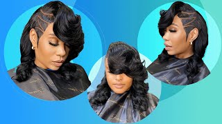 Body Wave Curl Shaved Lace Closure Quickweave Tutorial  Hair Tutorial [upl. by Nehttam]