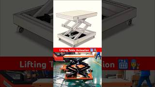 Lifting table animation 👩‍🔧🛗 animation engineering mechanical cad 3d 🔥 [upl. by Penrose]