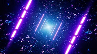 Rotating Neon Light Beam Cyber Tunnel vj background [upl. by Willem]