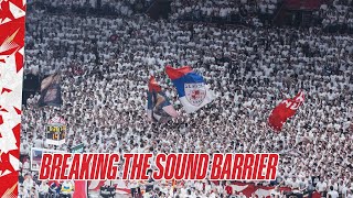 More than 20000 Crvena zvezda fans breaking the sound barrier in Štark Arena against Partizan [upl. by Natsyrt]