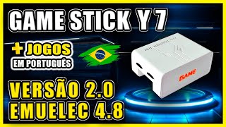 🚀 BOMBA  Game Stick Y7 Desbloqueado e Atualizado com Emuelec 48 🎮 MUITAS NOVIDADES 🎮 [upl. by Ellertal82]