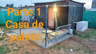 Casa de palets parte 1 Economica tinyhouse diy [upl. by Cnut]