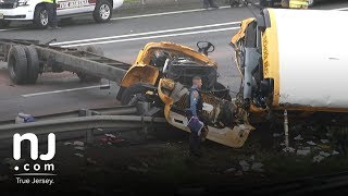 Raw video School bus accident on Route 80 [upl. by Cavanagh]