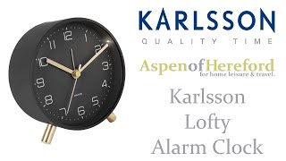 Karlsson Lofty Metal Alarm Clock  Aspen of Hereford [upl. by Wolfgram376]