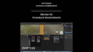 Procedural Wood Material  Blender 40 shorts [upl. by Leiria]