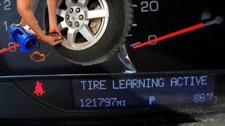 Reprogram Tire Pressure Monitoring System 2009 Cadillac SRX TPMS Relearning Tire Learning Active [upl. by Dwaine5]