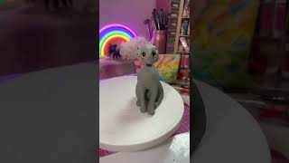 Grey Tabby Cat Sculpture [upl. by Mallen491]