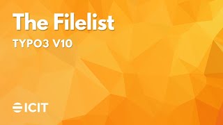 The Filelist  Typo3 v10 Tutorial [upl. by Aiblis]