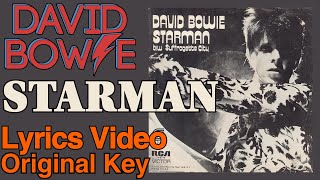 David Bowie  Starman Lyrics Video [upl. by Oremor695]