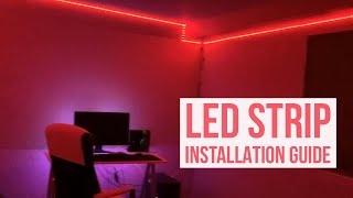 LED Strip Installation Guide  164ft amp 32ft [upl. by Nnylarak]