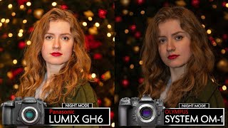 Panasonic Lumix GH6 vs OM System OM1  NIGHT MODE Camera Test [upl. by Nimajneb437]