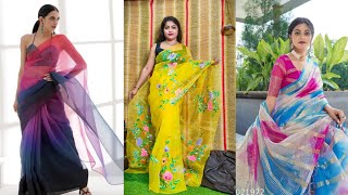 Organza Saree collection 2024 New Model Saree Collection Saree Collection Vedio [upl. by How]