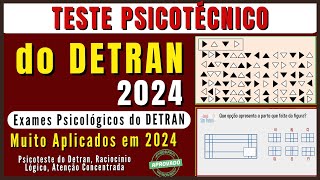 Exame psicotécnico DETRAN 2024 teste psicotécnico DETRAN 2024 Psicotécnico DETRAN 2024 Psicoteste [upl. by Oluap]