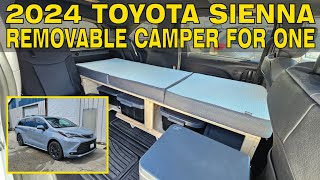 2024 Toyota Sienna Hybrid 35 MPG AWD Removable Camper Build Build 32 [upl. by Noivert]