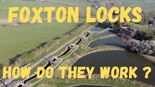 How Does a Canal Staircase Lock flight work  Foxton Locks by Narrowboat [upl. by Roshan]