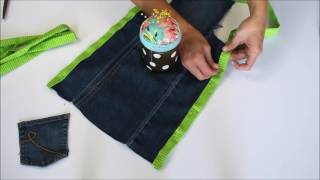 How to make a levi apron from a pair of pants [upl. by Aerbua449]