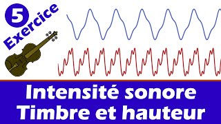 Timbre intensité sonore et hauteur  Exercice  Physique  Lycée [upl. by Ocin]