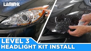 Laminx Universal Sheet Level 3  Headlight Installation [upl. by Rabkin34]