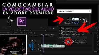 Cómo cambiar la VELOCIDAD del audio en Adobe Premiere Pro  Alterando tempo y velocidad del audio [upl. by Nujra205]