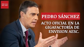 🔴EN VIVO  Pedro Sánchez en la gigafactoría de baterías de litio de Envision AESC [upl. by Nyllewell]