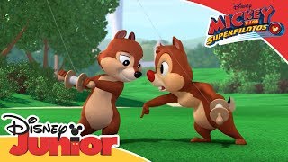 Mickey y los Superpilotos Las locas aventuras de Chip y Chop ¡Cometatástrofe  Disney Junior [upl. by Compte]