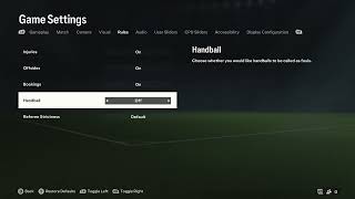 How to Turn ON  OFF Handball in FC 24  EA Sports FC 24 Tutorial fc24 [upl. by Hasheem917]