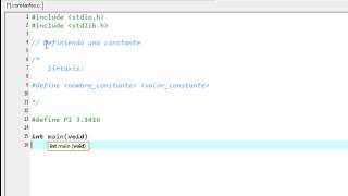 Curso Lenguaje C  Capitulo 11  Constantes [upl. by Alaehcim]