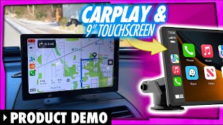 This Wireless CarPlay  4K Front amp Rear Dash cam  9quot touchscreen can be added to ANY vehicle [upl. by Lenrow371]