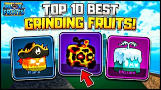 Top 10 BEST Fruits For Grinding In Blox Fruits [upl. by Nnylsoj285]