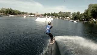 Daniel Grant 1st Pro Wakeskate  WWA Worlds London [upl. by Ellirpa]