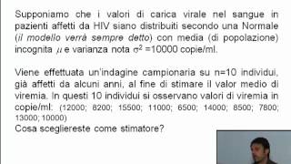 Statistica medica  Stima puntuale della media  esempio [upl. by Laresa]