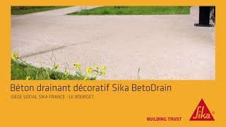 Comment faire un sol décoratif en béton drainant Sika BetoDrain [upl. by Ellatnahc]