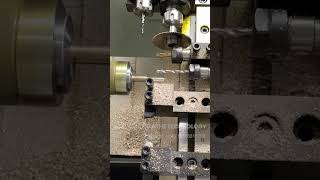 What a great performance of sawing and side drilling by SL25 cnclathe smartlathe cncturning [upl. by Norre]