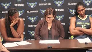 Dallas Wings Post Game Press Conference 090324 wnba dallaswings voltup [upl. by Lud]