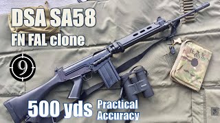 DSA SA58 FN FAL to 500yds Practical Accuracy [upl. by Nodnil705]