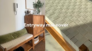 Entryway Makeover  Converting Ikea IVAR underframe into a Bench  Storage solutions  Silent Vlog [upl. by Erlond420]