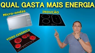 QUAL GASTA MAIS ENERGIA Microondas VS Fogão vidro cerâmico VS Fogão de indução [upl. by Imogene]