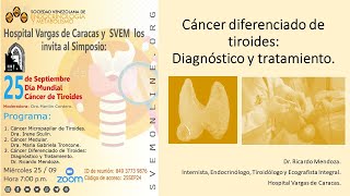 Ca diferenciado de tiroides Diagnóstico y tratamiento Dr Ricardo Mendoza G SVEM 25Sep24 [upl. by Blumenthal]