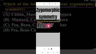 Zygomorphic symmetryNEET Biology Shortsvideo [upl. by Akerue26]