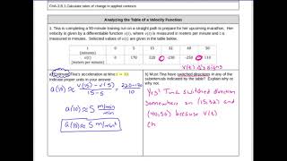 Lesson 3 Straight Line Motion  Connecting Position Velocity and Acceleration TablesGraphs [upl. by Elinet]