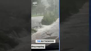 Flash flooding in Blythewood South Carolina [upl. by Ellenid979]