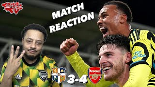 Luton Town 34 Arsenal  Troopz Match Reaction  DECLAN RICE amp BLOODCLAAT PEAS SAVES THE DAY [upl. by Vernen]