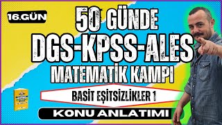 KPSSDGSALES Matematik  Basit Eşitsizlikler 1  50 Günde KPSSDGSALES Matematik Kampı [upl. by Lewak]