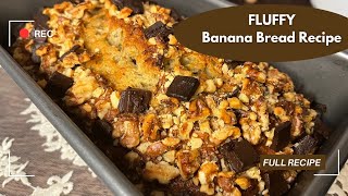 Fluffy Banana Bread  The easiest fluffiest banana bread ever Anyone can make this banana bread [upl. by Atoked813]